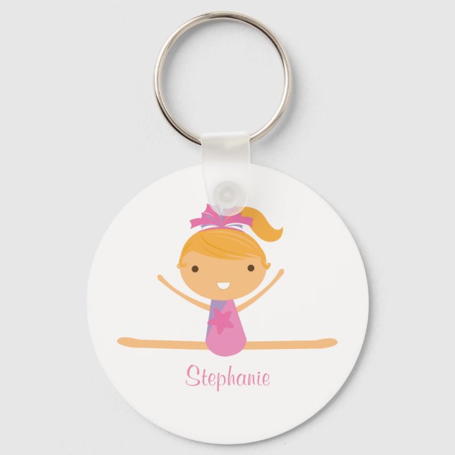 ginástica personalizada dividiu garotas chaveiro (Frente)