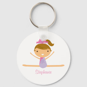 ginástica personalizada dividiu garotas chaveiro