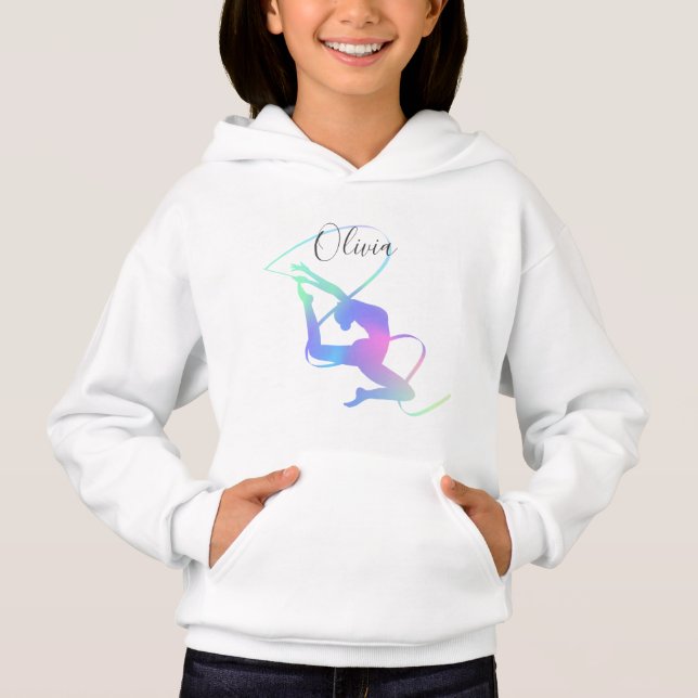 Ginástica Rítmica Personalizada Hoodie de Fita - P (Frente)