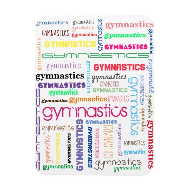 Ginástica Tipografia Ímã de Foto Flexível (Vertical)