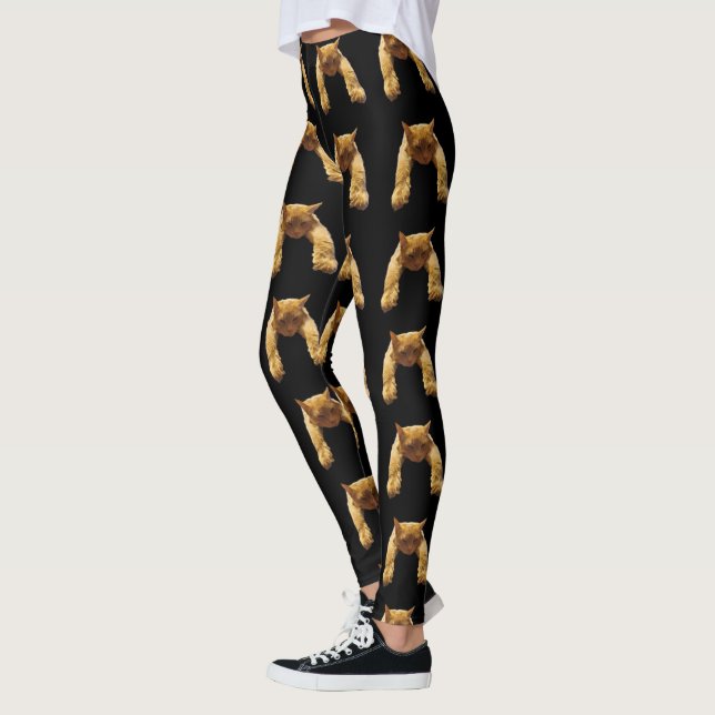 Ginger Lazy Cat, Leggings Damas (Esquerda)