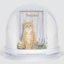 Ginger Tabby Cat at Lavender Door Personalized