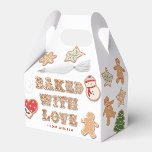 Gingerbird Cookie Embalado com caixa de favorito