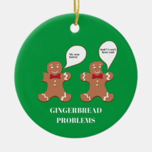 Gingerbird Man Problems Funny Enfeites de natal