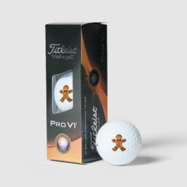 Gingerbird Man Titleist Pro V1 Golf Balls
