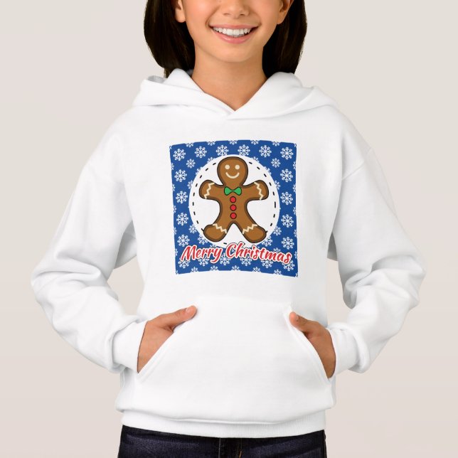 Gingerbread - Blue Snowflakes Pattern - Merry Xmas (Frente)