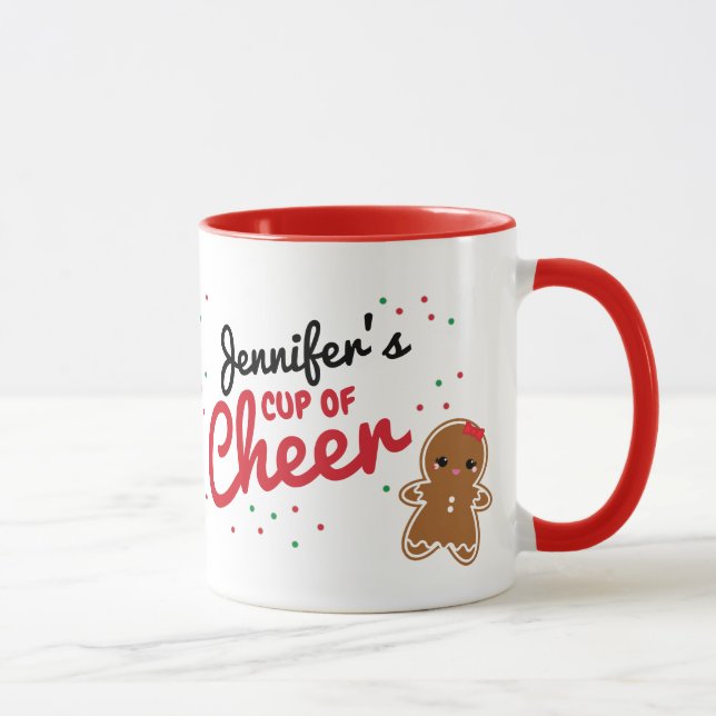 GINGERBREAD GIRL - caneca de natal personalizada (Direita)