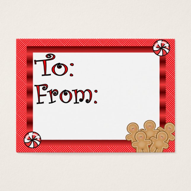 Gingercake Men Gift Tag (Frente)