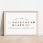 Gingerpão Baking Co. Holiday Poster<br><div class="desc">Estamos sempre a adicionar novas designs diariamente!</div>