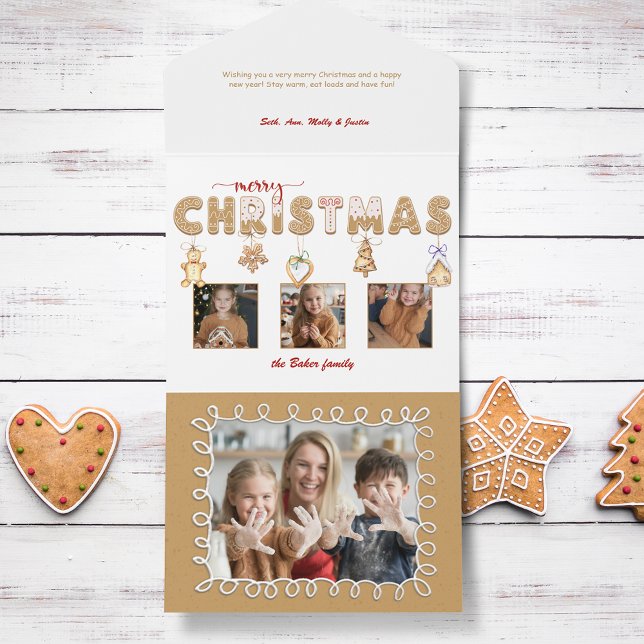 Gingerpão bonito, multifoto de Natal feliz (Criador carregado)