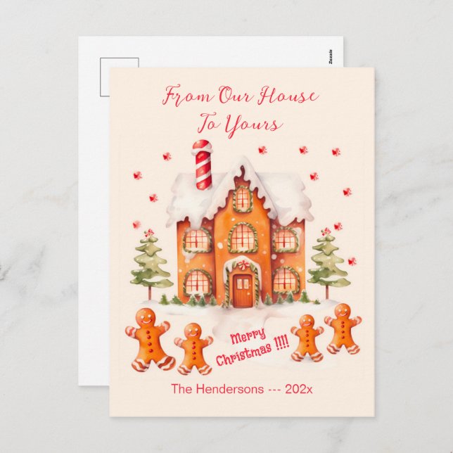 Gingerpão do nosso cartão de Natal (Frente/Verso)