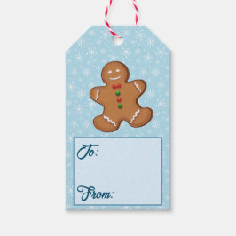 Gingerpão personalizado e flocos de neve Etiquetas