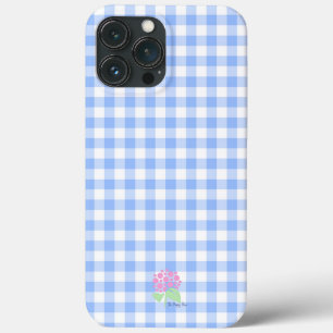 Gingham azul capas de iphone
