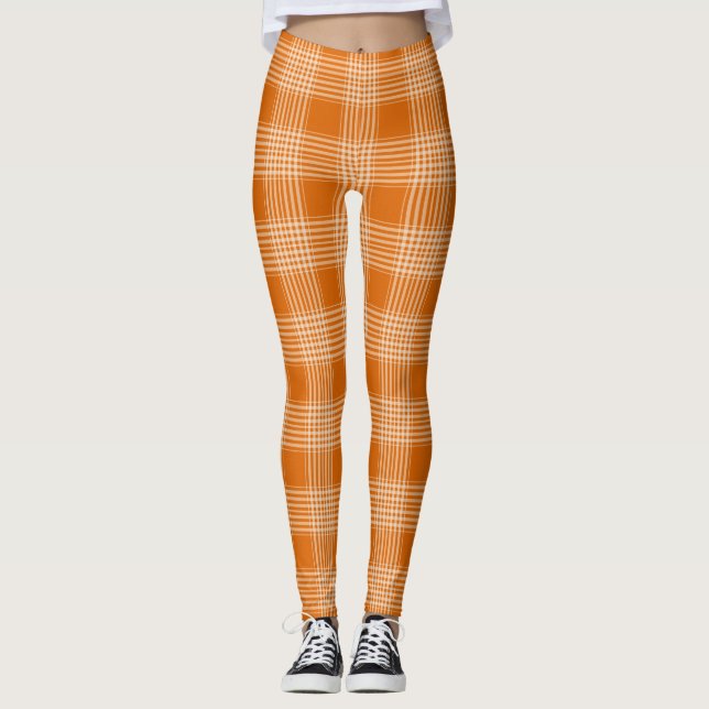 Gingham Burnt Orange Leggings (Frente)