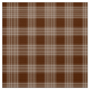 Gingham Check Brown and White Tecido