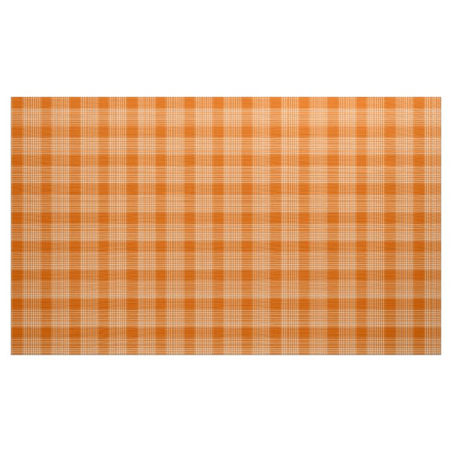 Gingham Checkered Burnt Orange and White Tecido (Jarda)