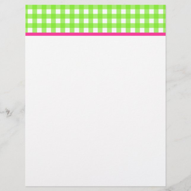 Gingham Letterhead (Frente)