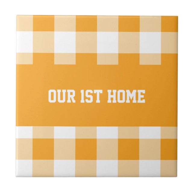 Gingham Pattern Our 1rua Home (Frente)