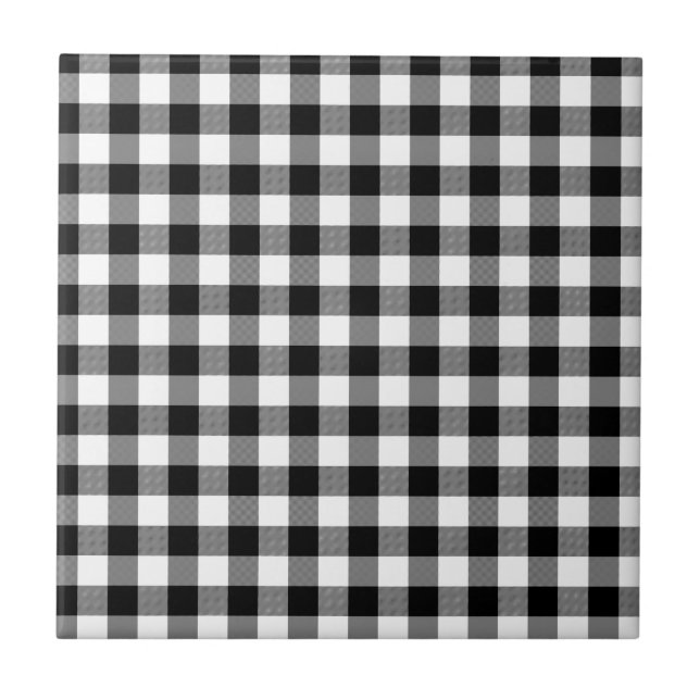 Gingham Preto e Branco (Frente)