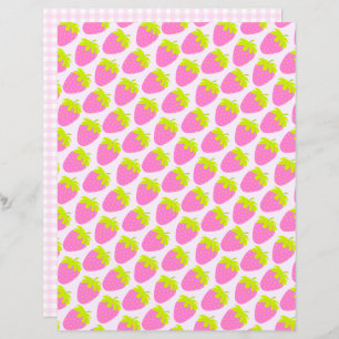 Gingham Rosa Pink Pastel de Morango