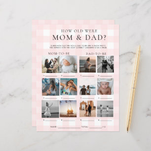 Gingham Rosa Quantos Anos Tinham A Mãe e O Jogo Fo