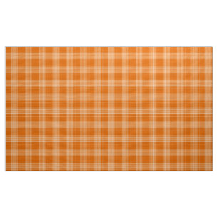 Gingham - Tecido Branco e Laranja Queimado