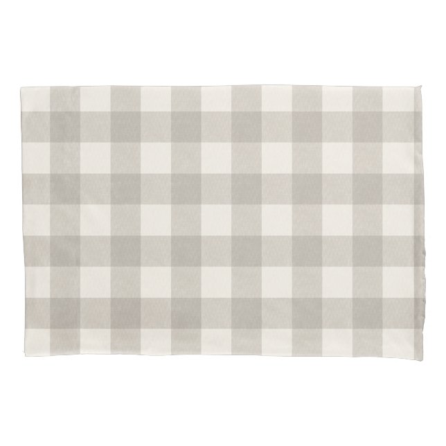 Gingham verifica bege neutro xadrez (Frente)