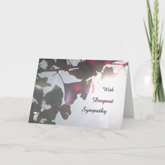 Ginkgo Biloba deixa um cartão de saudação de simpa (Frente)