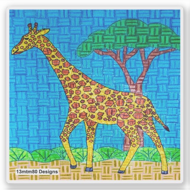 Girafa - Adesivo (Frente)