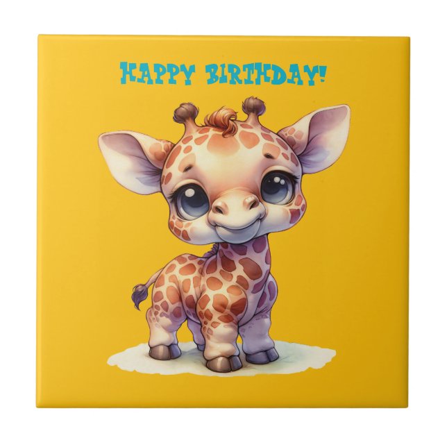 Girafa-bebê bonitinha de água (Frente)