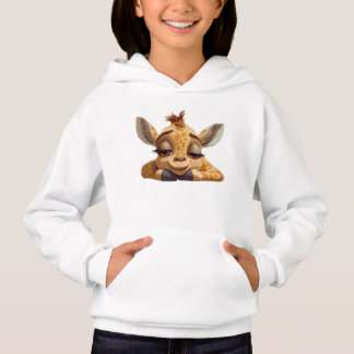 Girafa Bebê de Desenho Animado Fofo com Olhos Sonh