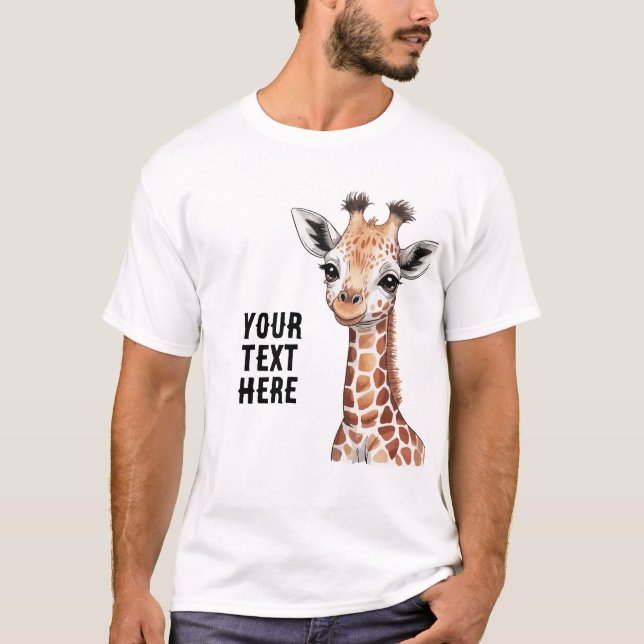 Girafa Bonita Personalizada da Camisa T (Frente)