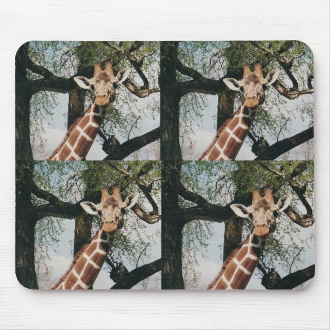 Girafa bonito telhado Mousepad (Frente)