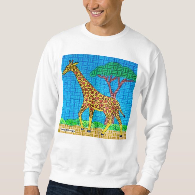 Girafa (branca) - Suéter Masculino (Frente)