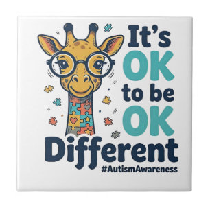 Girafa Conscientização do Autismo É OK Ser Diferen