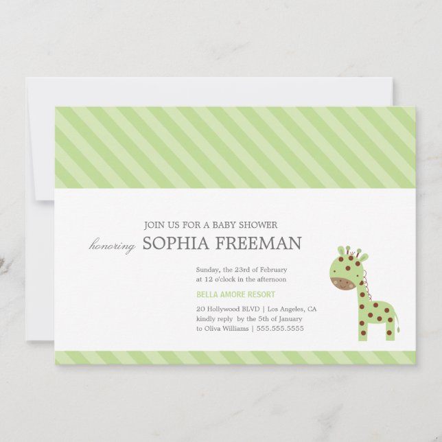 GIRAFA| CONVITE AO CHÁ DE FRALDAS (Frente)