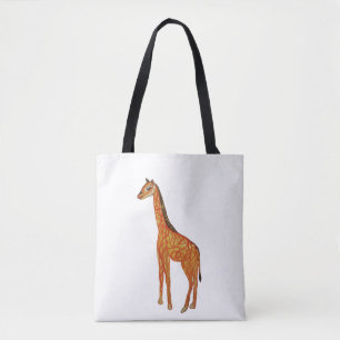 Girafa desenhando Tote Personalizado de Todos os I