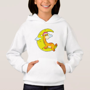 Girafa dormindo com lua