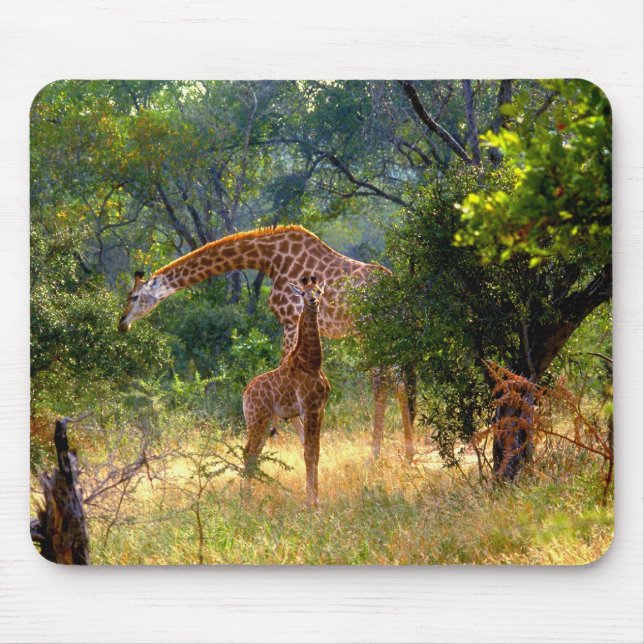 Girafa e bebê Mousepad (Frente)
