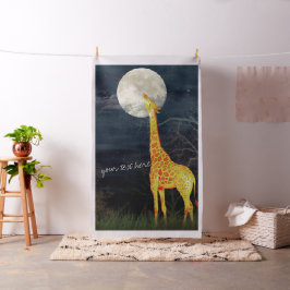 Girafa e Lua | Tecido De Algodão Composto Personal