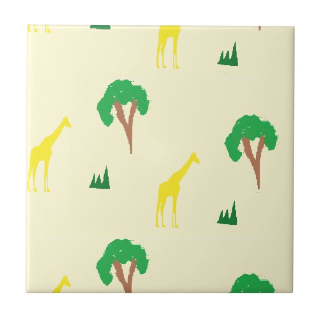 Girafa e padrão de árvore (Frente)