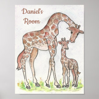Girafa e seu Poster de vitelo