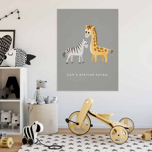 Girafa e zebra Poster (Criador carregado)