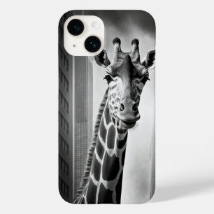 Girafa em uma paisagem urbana