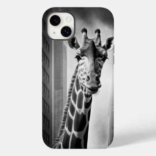 Girafa em uma paisagem urbana