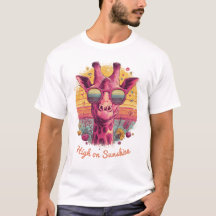 Girafa Groovy | Camiseta Masculina Vibrações de So