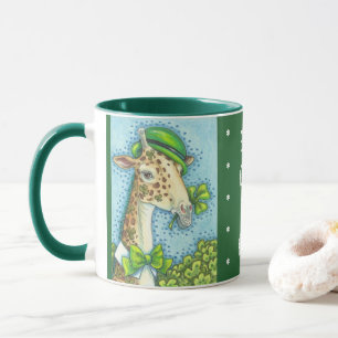 GIRAFA IRLANDÊS AFORTUNADO, CANECA DO DIA DE ST