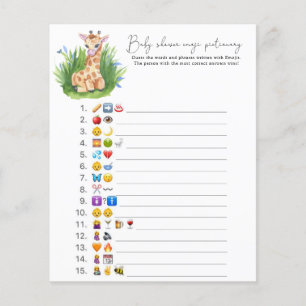 Girafa - Jogo de imagem emoji baby shower