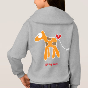 Girafa Laranja Bebê Desenho Animado Fofo Estilizad