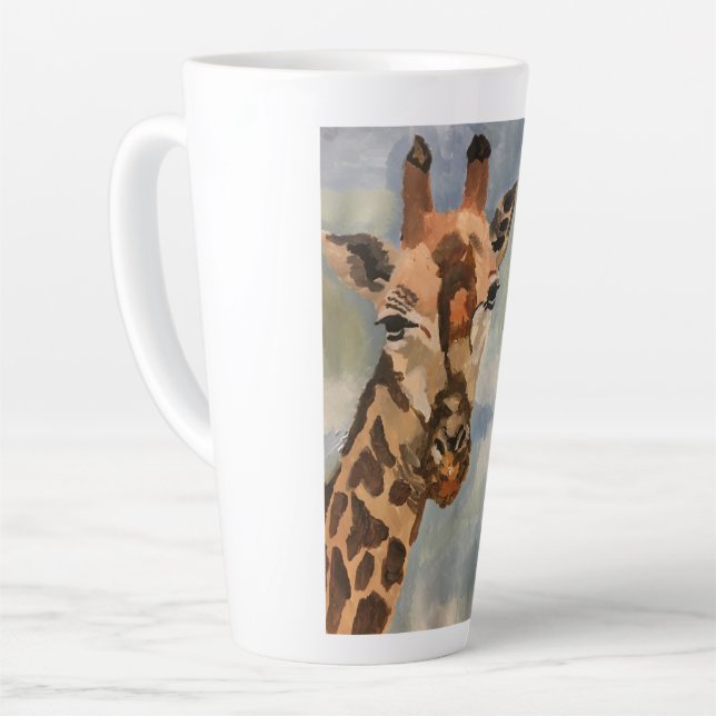 Girafa na caneca latina (Ângulo esquerdo)